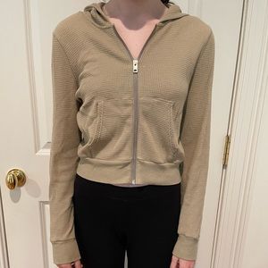 Aritzia waffle zip up (TNA)